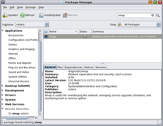 在信息库中搜索软件包