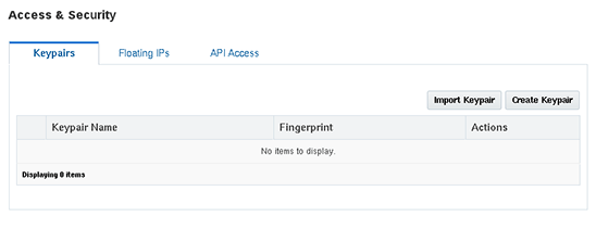 図3： Access and Security画面