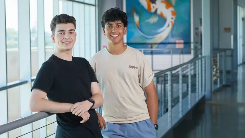 two d.tech students who created Fishfindr