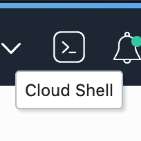 screenshot of cloud shell icon