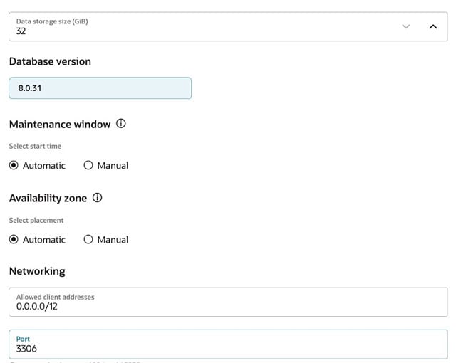 Create DB System