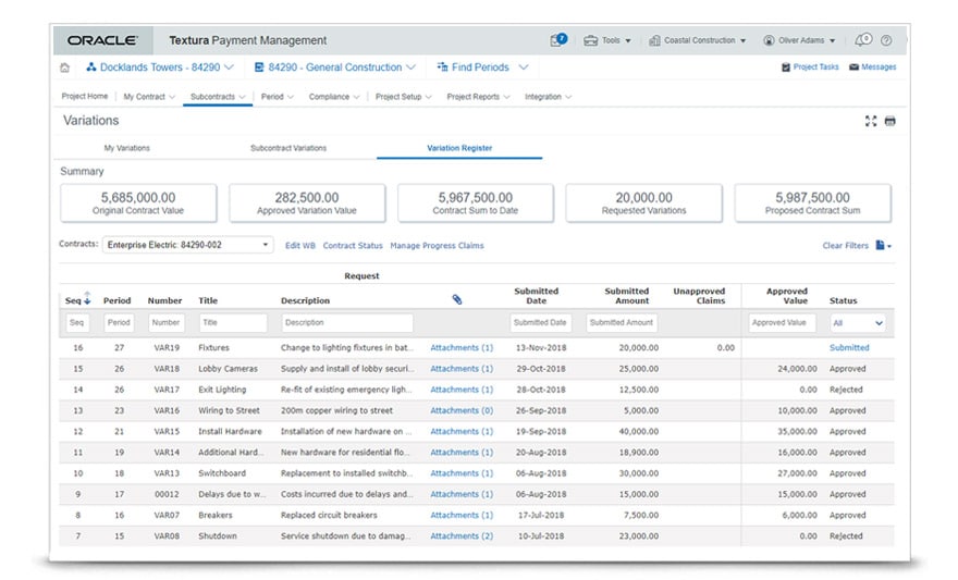 Textura Payment Management Software | Oracle Australia