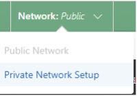 screenshot of cloud shell network setting