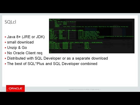 Introduction to SQLcl video