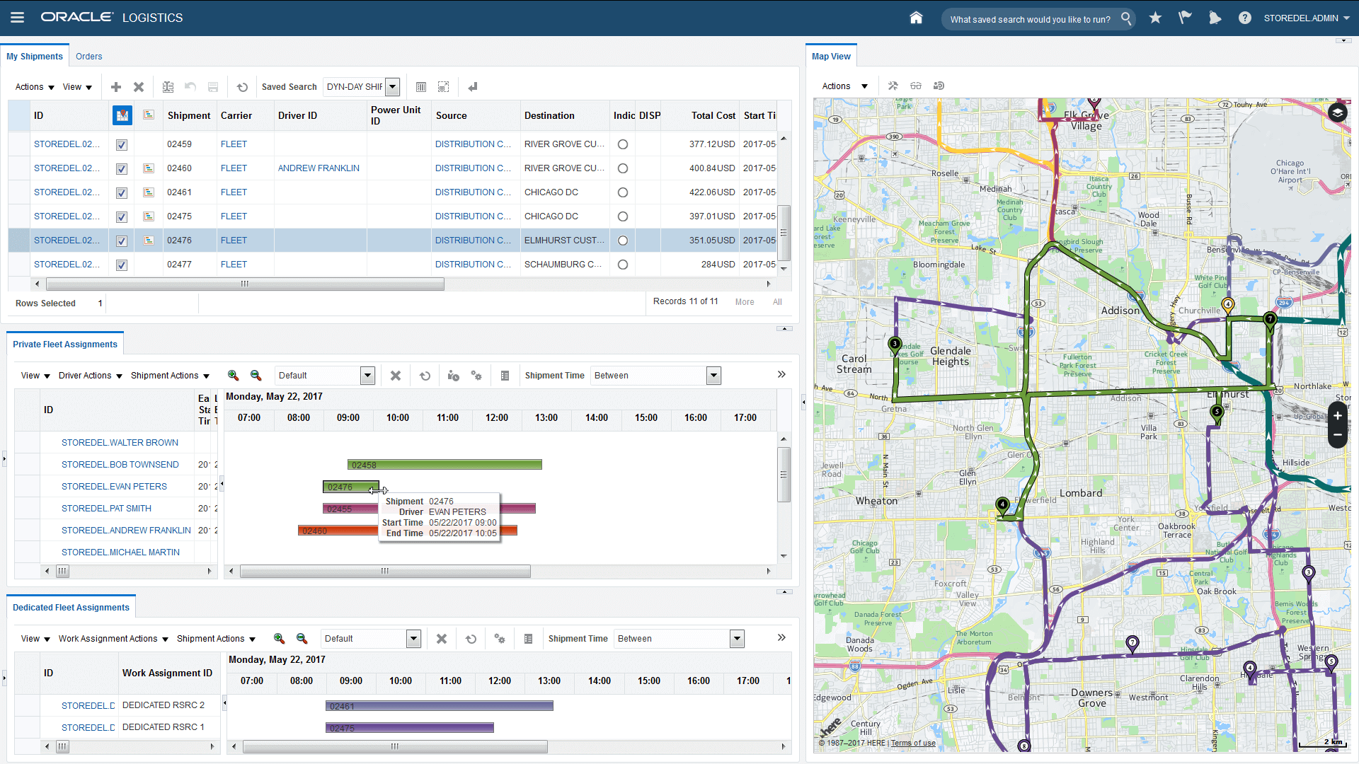 Oracle Transportation Management: Fleet Management Product Tour