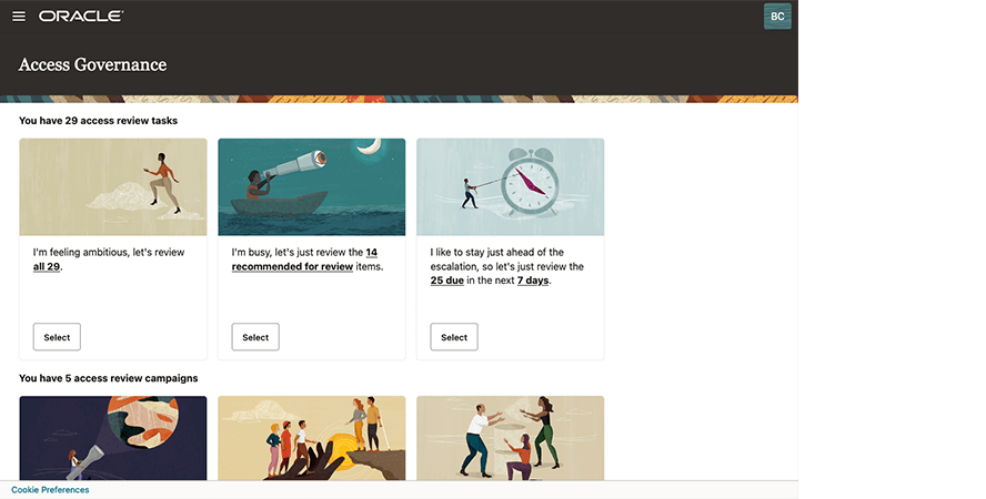 Access Governance features | Oracle