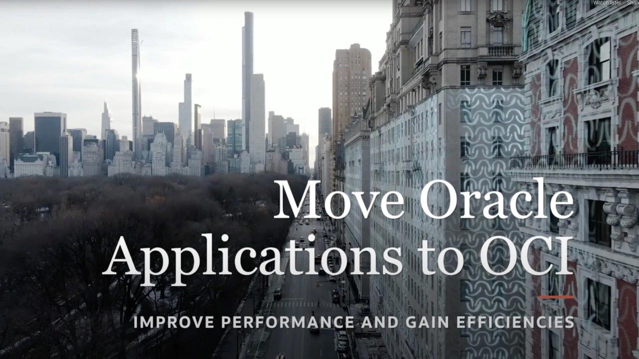 Benefits of moving Oracle applications to OCI, with customer examples