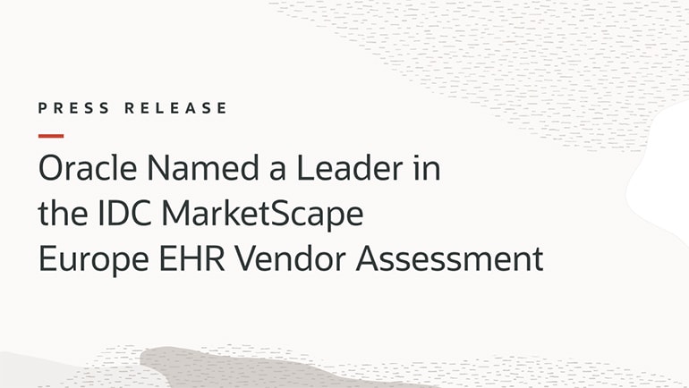 IDC MarketScape Europe EHR Vendor Assessment