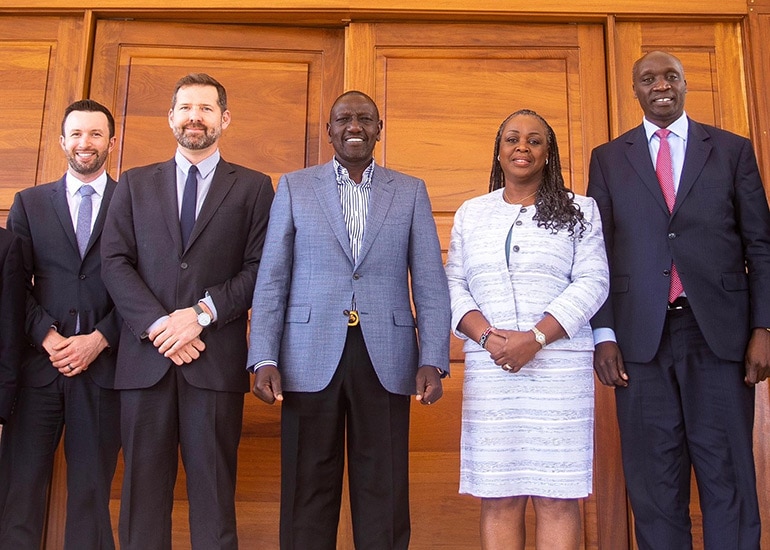 Oracle leaders with President William Ruto