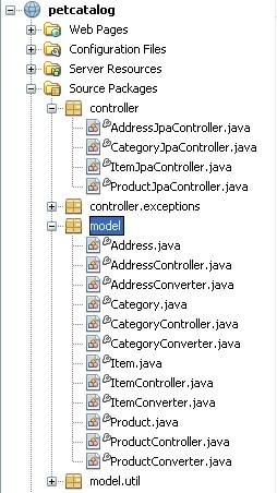 Figure 18. Entity and Controller Classes