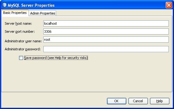 Figure 5. MySQL Server Basic Properties