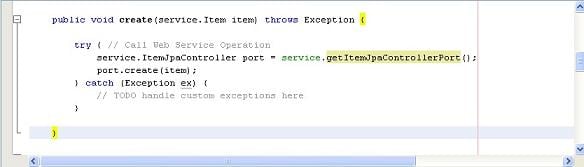 Figure 14. Generating Code to Invoke a Web Service Operation