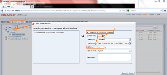 Cloning the VMs from the template