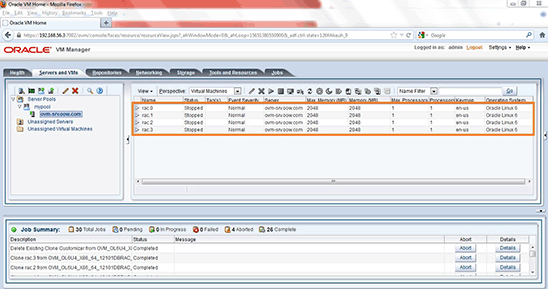 Verifying the cloned VMs