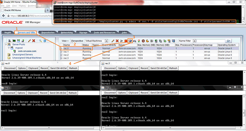 Checking the VMs and opening a console