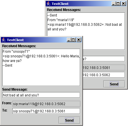 The TextClient Returns