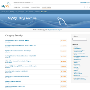 MySQL Security Blogs