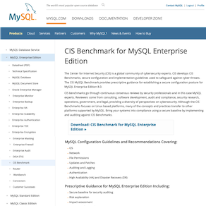 CIS Benchmark for MySQL EE