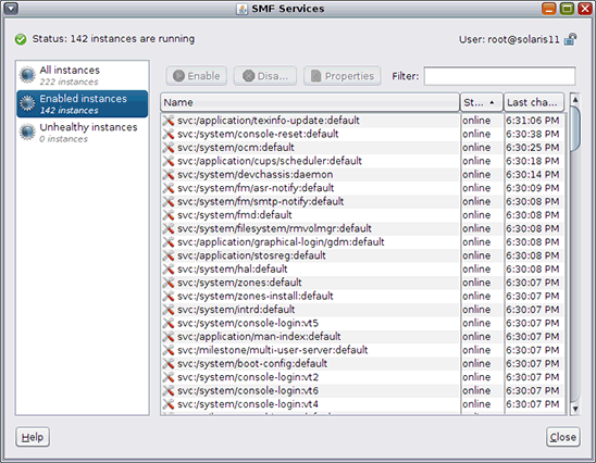 Managing SMF Services Through A GUI