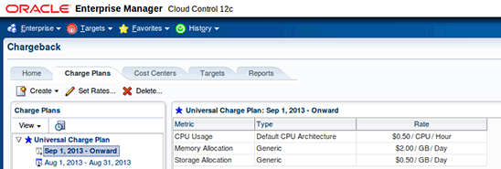 Configure the Universal Charge Plan