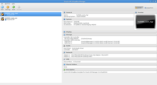 Oracle VM VirtualBox console.