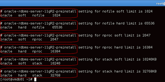 Verifying the kernel parameters.