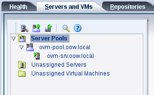 The created server pool and server.