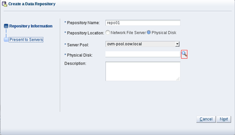 Creating the storage repository.