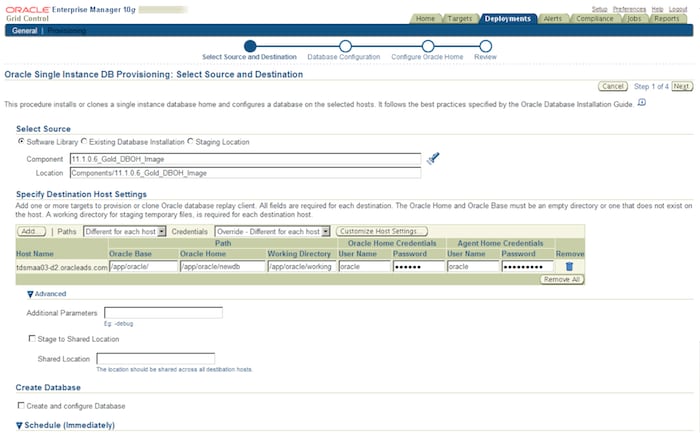 Manage Mass Provisioning Using Oracle Enterprise Manager Grid Control