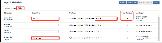 Figure 11: PBCS Metadata Import Job