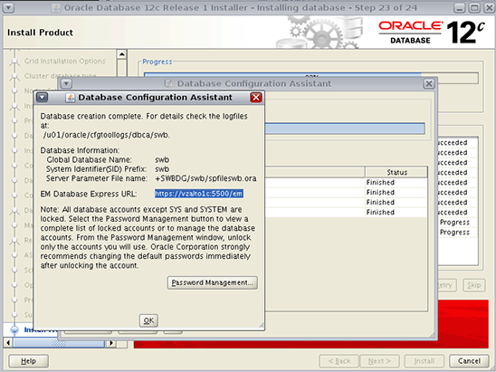 Figure 9. Database Configuration Assistant dialog box