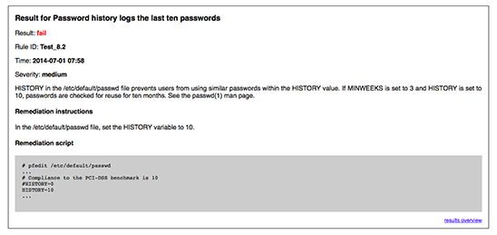 图 5. 合规性失败详细信息