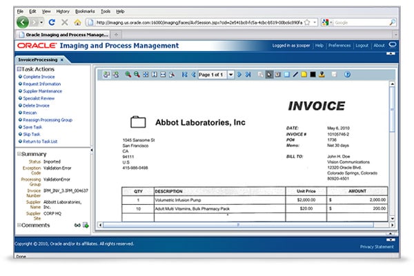 oracle webcenter imaging