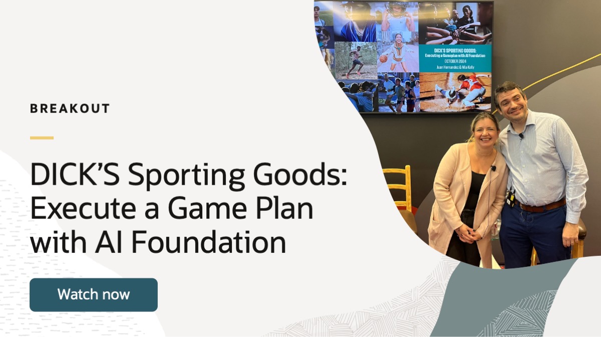 dick's sporting goods execute a game plan with ai foundation