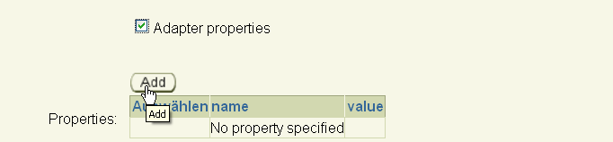 Adapter Properties (WMS-Parameter) einrichten