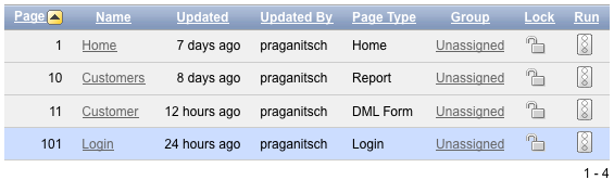 Die erstellte Applikation