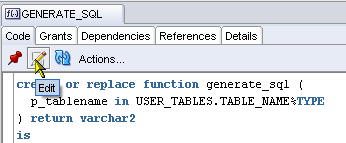 PL/SQL-Code bearbeiten