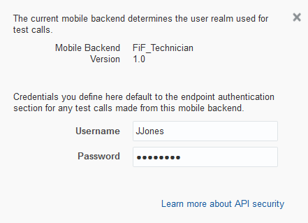 The FiF_Technician user credentials