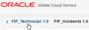 The FIF_Technician mobile backend nagivation link