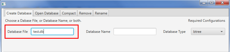 ENter tst.db for database file