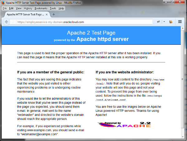 Apache Server home page