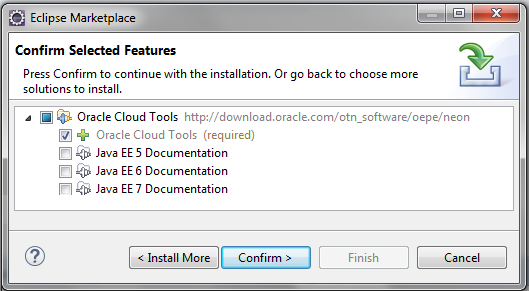 Confirm selected features