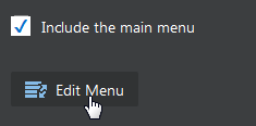 Edit menu in the Theme-Area Properties pane