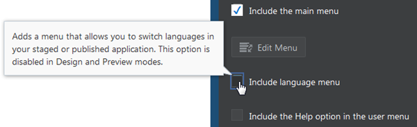 Include language menu check box in the Theme-Area Properties pane