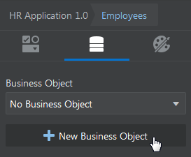 New Business Object button in the Data palette