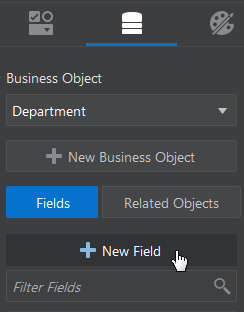 New Field button in the Data palette