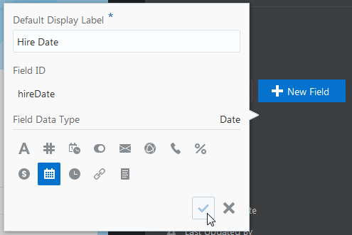 Date field pop-up box