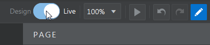 Design-Live Toggle button in Page Designer