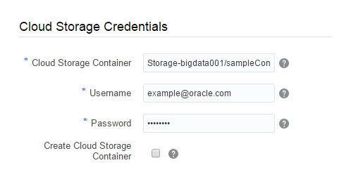 Cloud Storage Credentials 