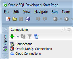 SQL Developer Connections pane